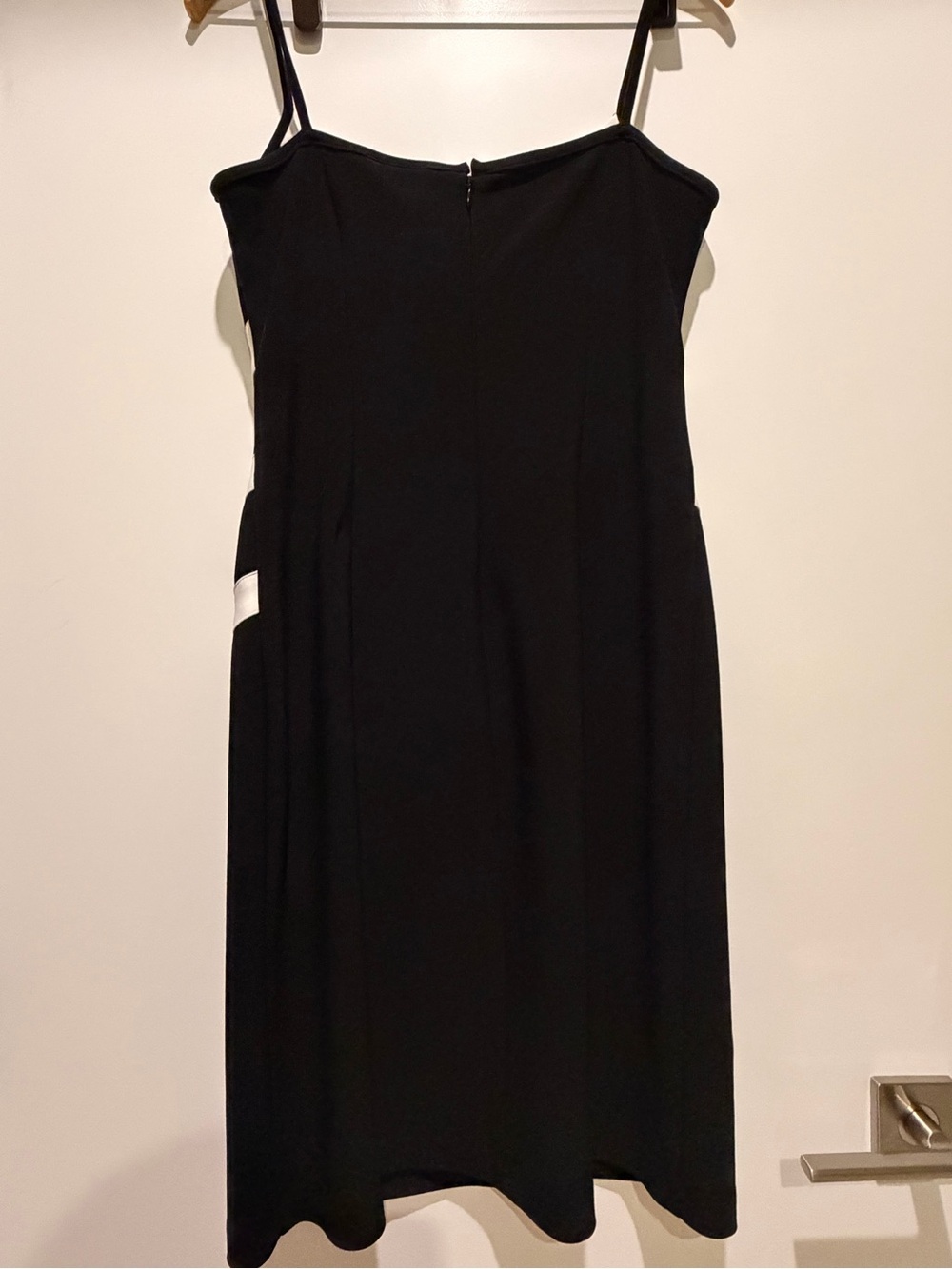 Joseph Ribkoff Black Dress with White Diagonal Banding - Picture 5 of 6